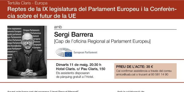 Tertulia Claris - Retos de la IX legislatura del Parlamento Europeo y la Conferencia sobre el futuro de la UE