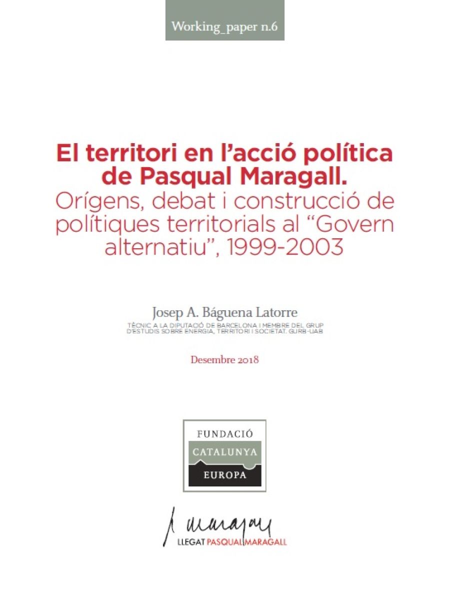 The territory in the political action of Pasqual Maragall