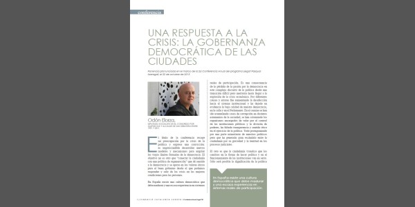 Una respuesta a la crisis: La gobernanza democrática de las ciudades