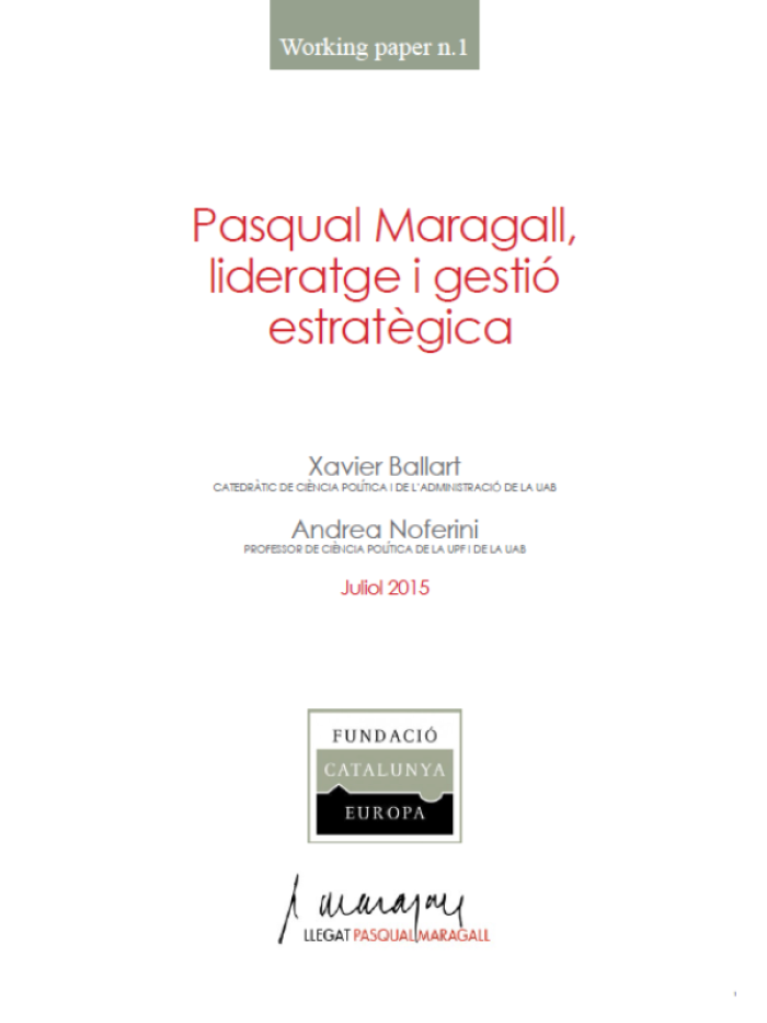 Pasqual Maragall, lideratge i gestió estratègica