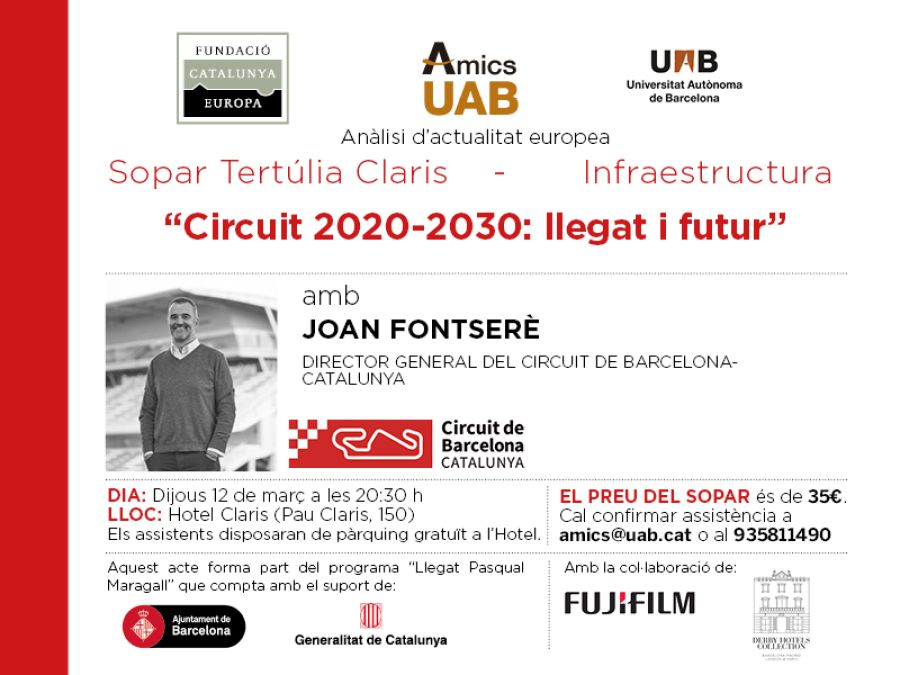 Circuito 2020-2030: Legado y futuro. Cena coloquio con Joan Fontserè