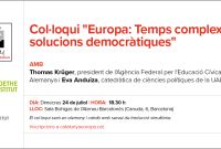 Europa: Temps complexos, solucions democràtiques