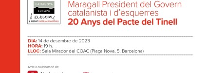 Commemoració dels 20 anys del Pacte del Tinell del govern catalanista i d'esquerres de Pasqual Maragall