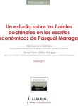 Un estudio sobre las fuentes doctrinales en los escritos económicos de Pasqual Maragall	