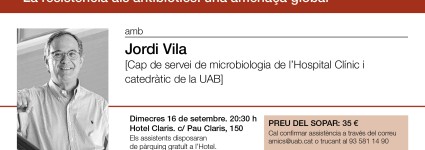 La resistencia a los antibióticos: Una amenaza global. Cena coloquio con el Dr. Jordi Vila 